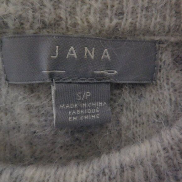 Jana Womens Wool Mohair Sweater Crewneck Ribbed Gray Size Small - Picture 3 of 6
